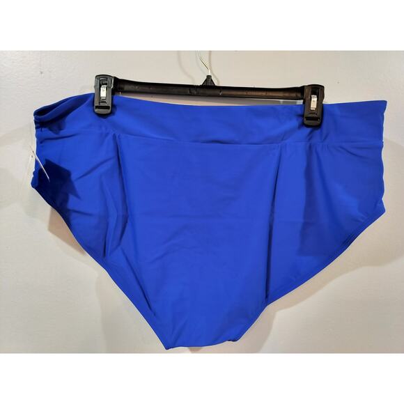 Time and Tru High Waist Bikini Bottom 3X Blue Plus Size Swim Bottom - Picture 2 of 6
